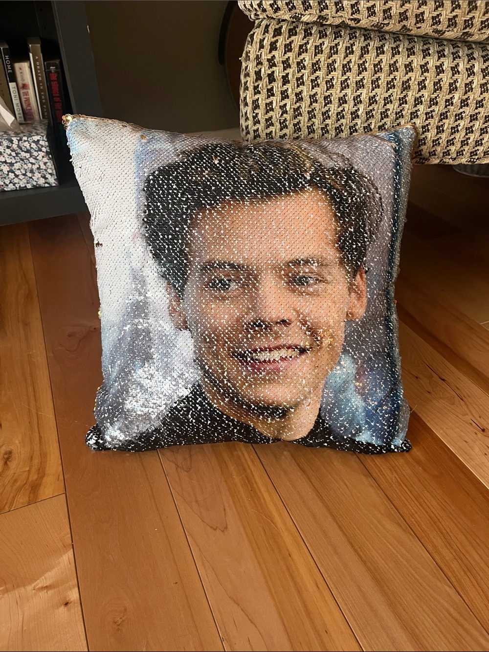 Harry Styles Reversible Sequin Throw Pillow